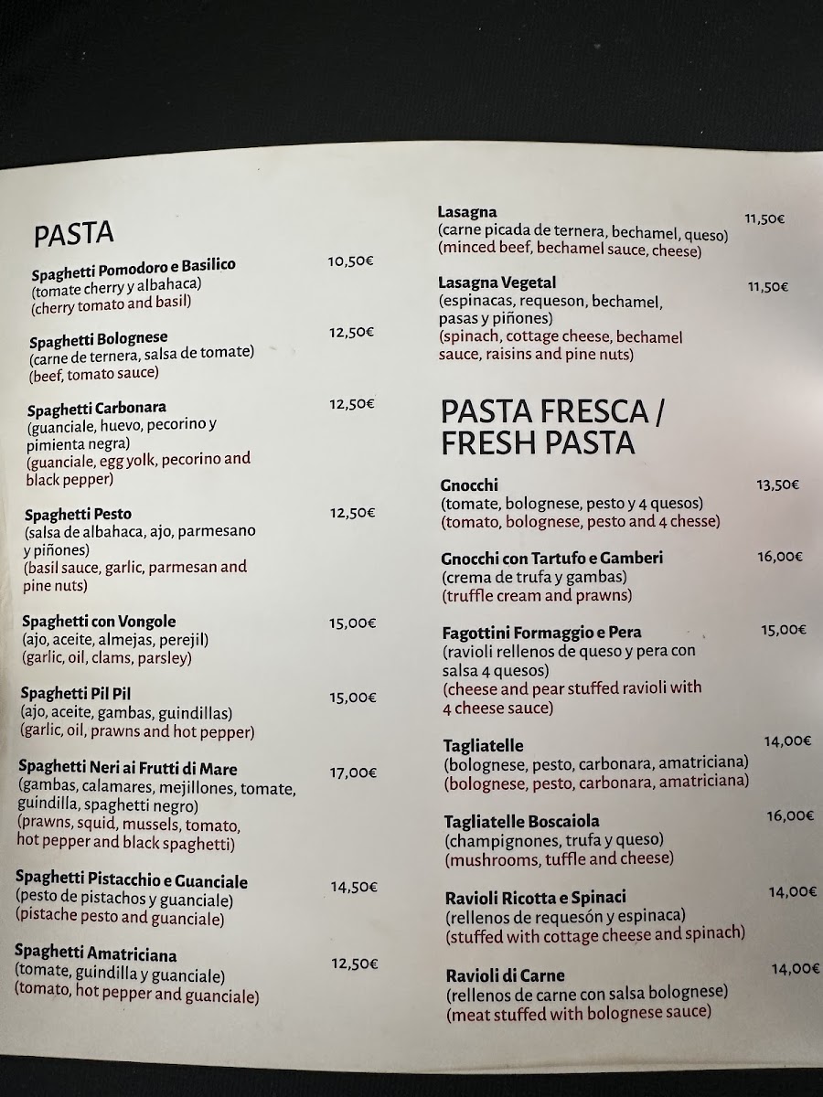 Plato de La Corte Italiana